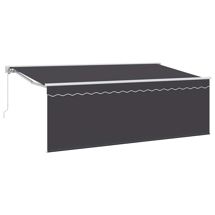 Inklapbare Luifel Crème 350 X 200 Cm Polyester En Aluminium Anthraciet (Anthraciet Frame)