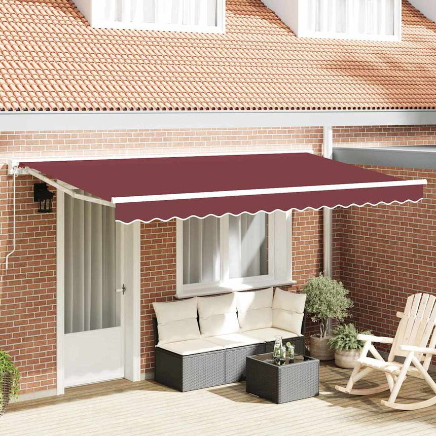 Zonnescherm Frame Bordeauxrood 250 X 200 Cm Bordeaux (Wit Frame)