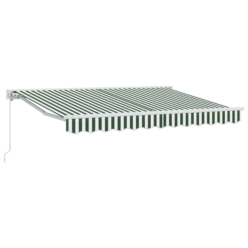 Zonnescherm Frame En 350 X 200 Cm Groen En Wit (Wit Frame)