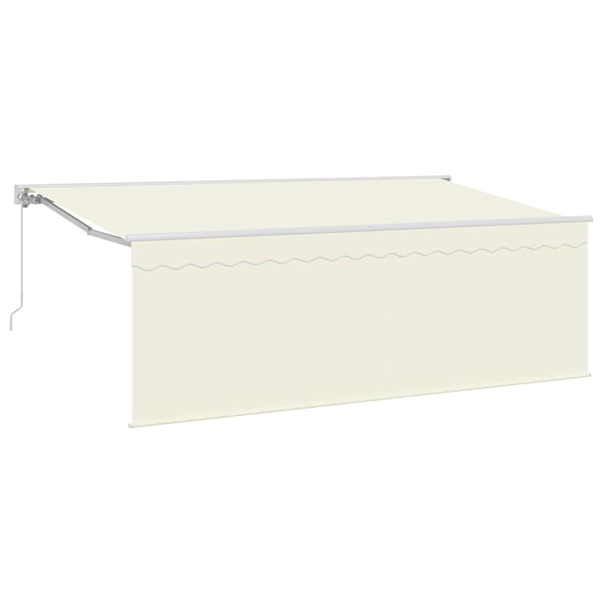 Inklapbare Luifel Crème 400 X 200 Cm Polyester En Aluminium Crème (Anthraciet Frame)