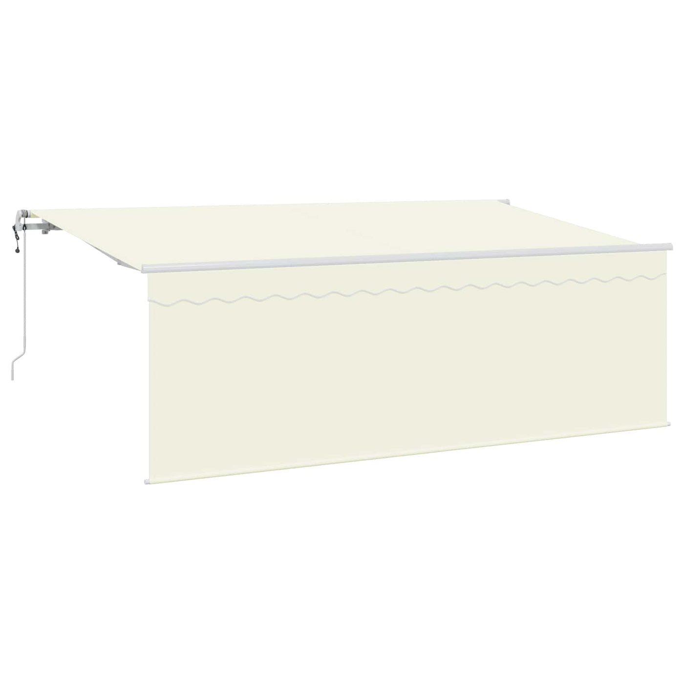Inklapbare Luifel Crème 400 X 200 Cm Polyester En Aluminium Crème (Anthraciet Frame)