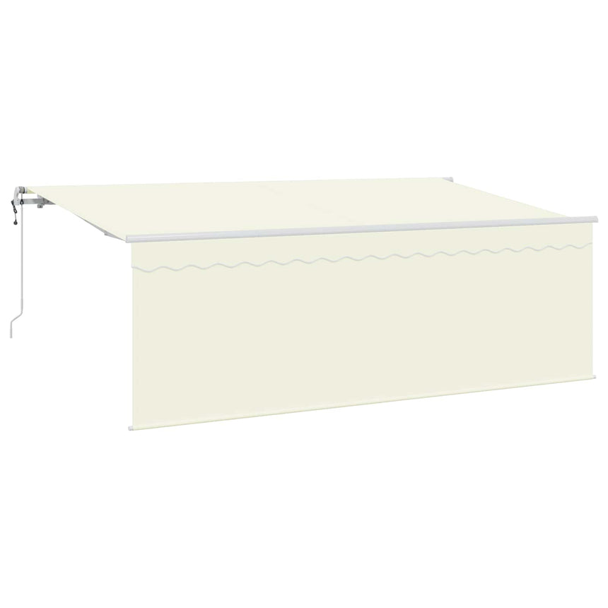 Inklapbare Luifel Crème 400 X 200 Cm Polyester En Aluminium Crème (Anthraciet Frame)
