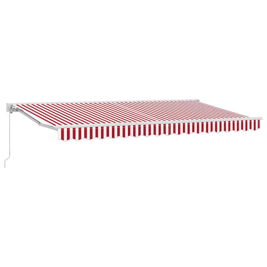 Zonnescherm Frame En 400 X 200 Cm Rood En Wit (Wit Frame)