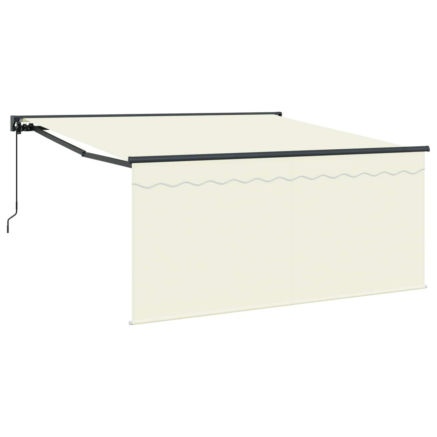 Inklapbare Luifel Crème 300 X 250 Cm Polyester En Aluminium Crème (Anthraciet Frame)