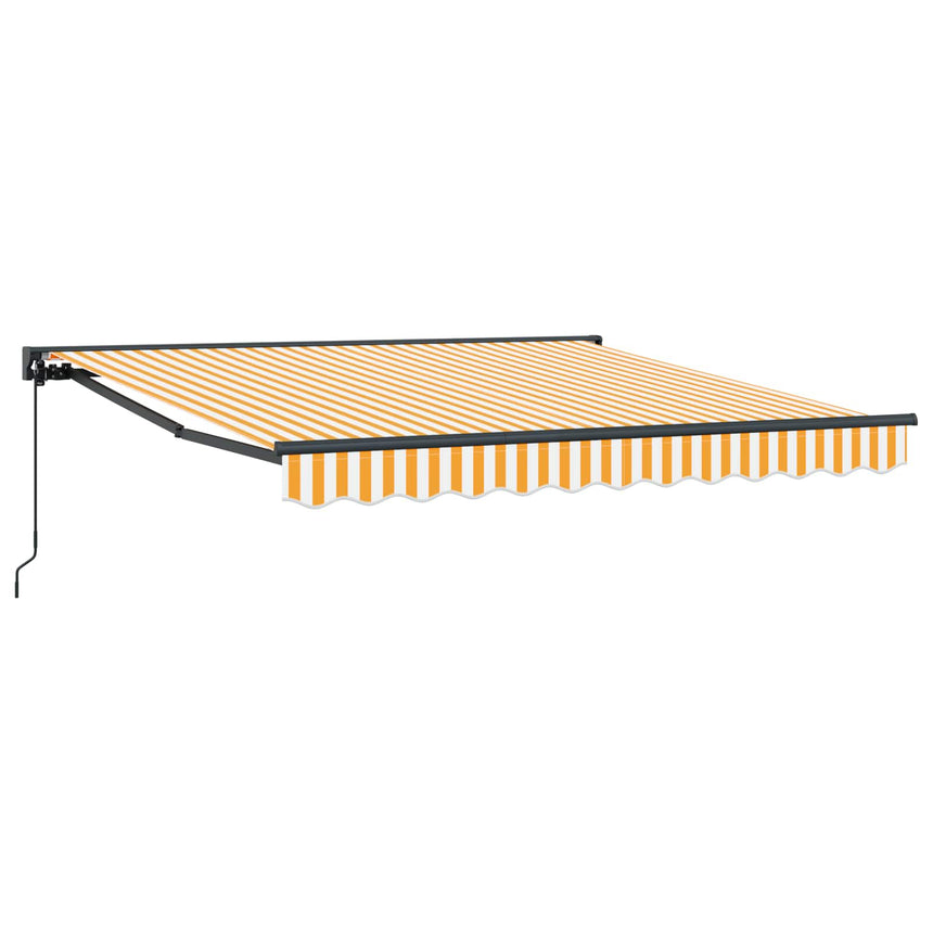 Zonnescherm Frame En 300 X 250 Cm Geel En Wit (Antraciet Frame)