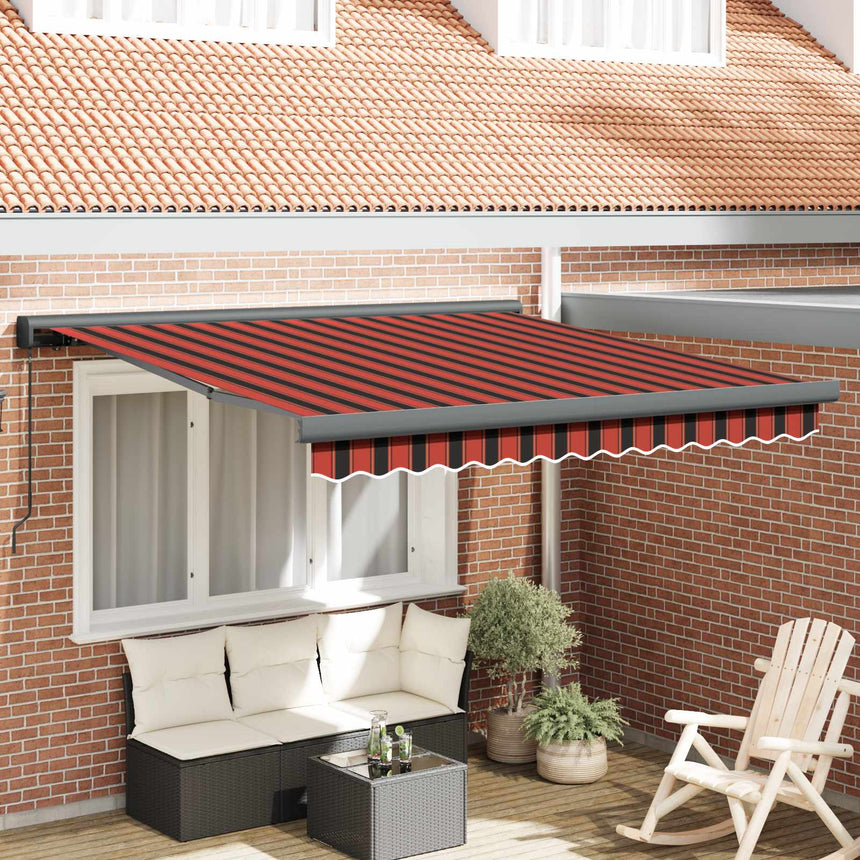 Uitschuifbare Luifel Rood En Zwart Oranje/Zwart/Geel