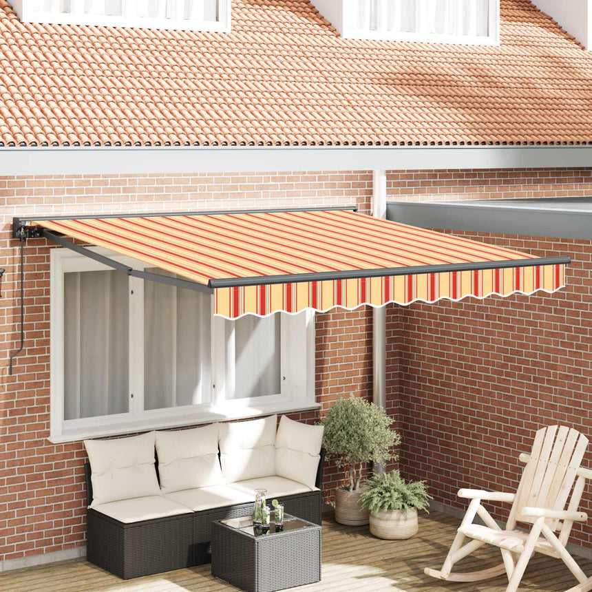Zonnescherm Frame Multikleur 300 X 250 Cm Geel En Oranje (Anthraciet Frame)