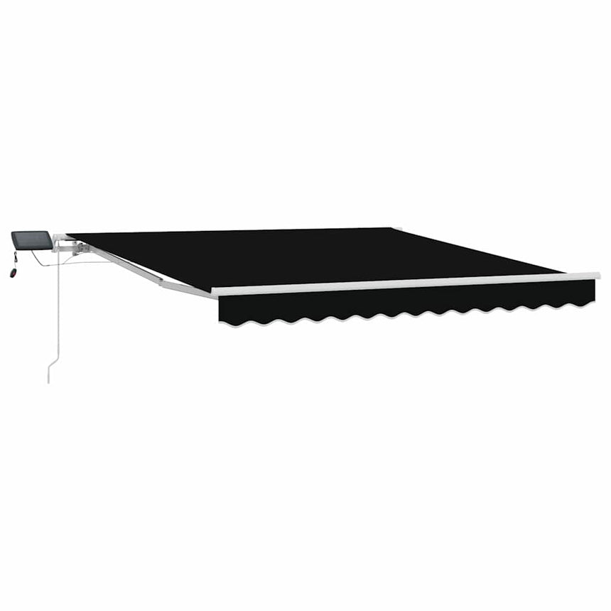 Uitschuifbare Luifel Stof En Aluminium Zwart