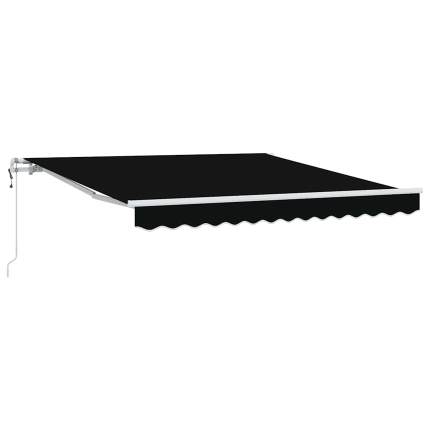 Uitschuifbare Luifel Stof En Aluminium Zwart