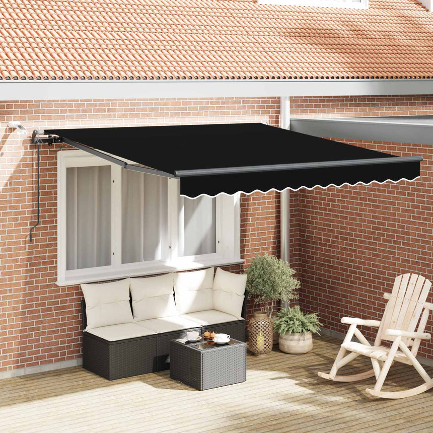 Uitschuifbare Luifel Polyester Zwart