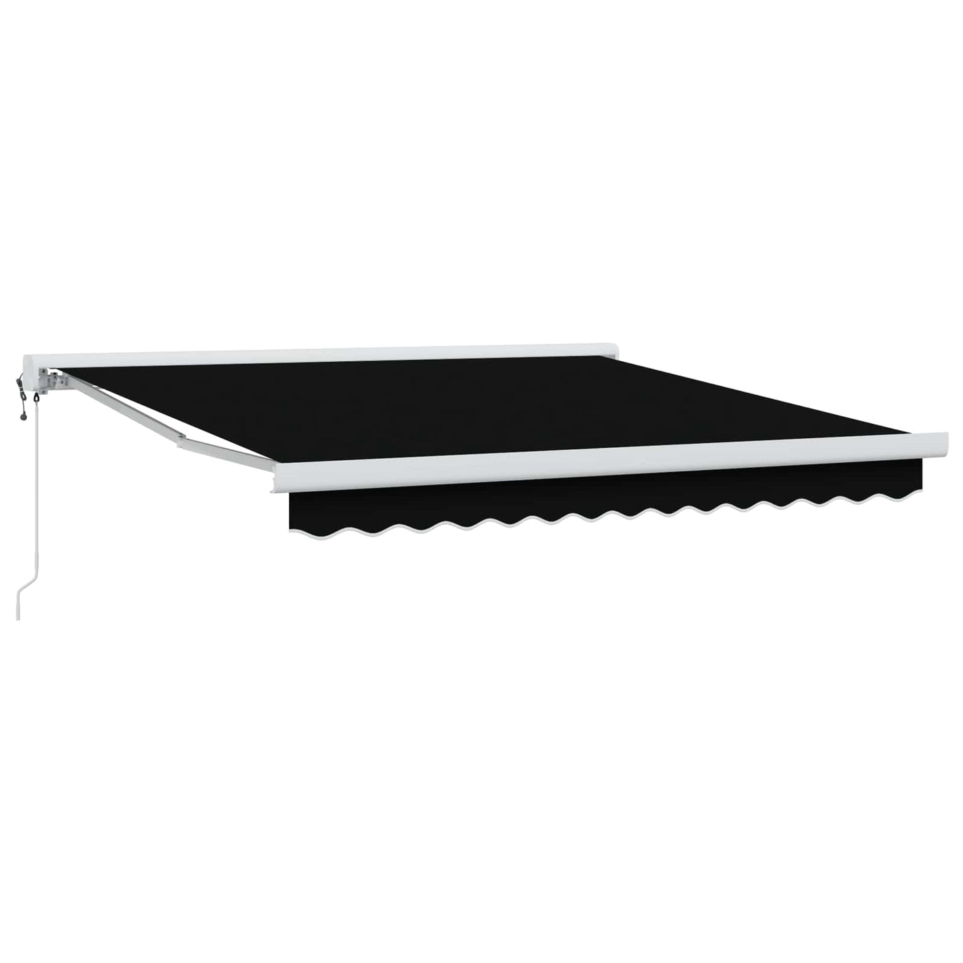 Uitschuifbare Luifel 300 X 250 X 165 Cm Stof En Metaal Zwart