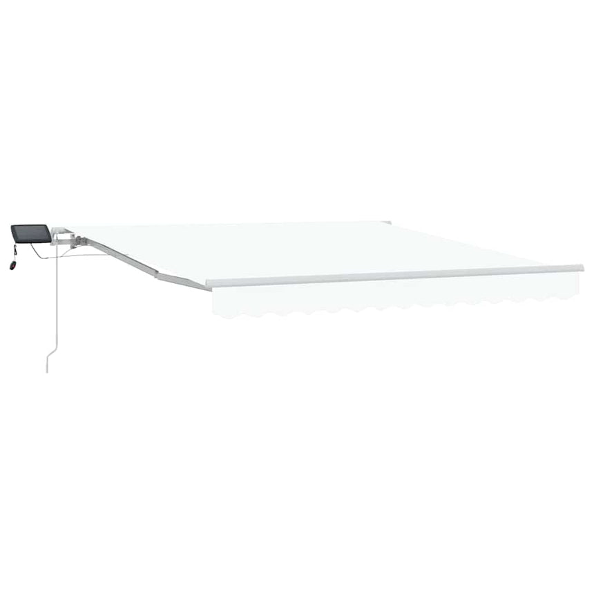 Uitschuifbare Luifel Stof En Aluminium Wit