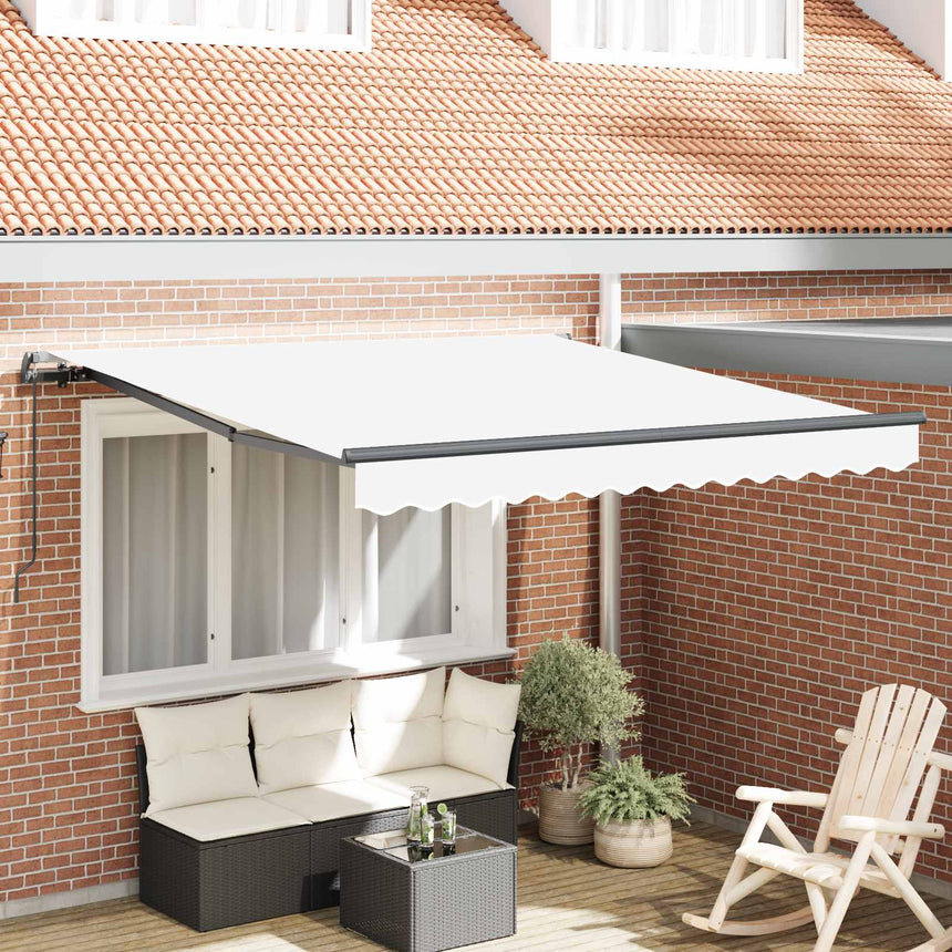Uitschuifbare Luifel 300 X 250 X 165 Cm Wit