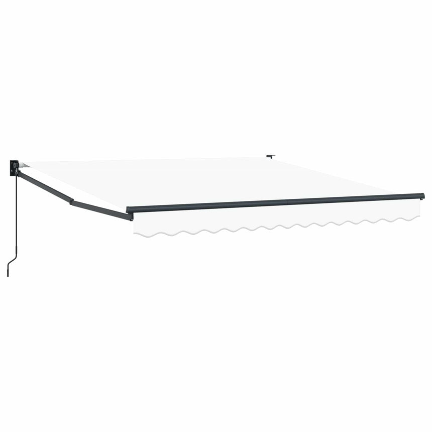 Uitschuifbare Luifel Wit 300 X 250 X 165 Cm Wit (Anthraciet Frame)