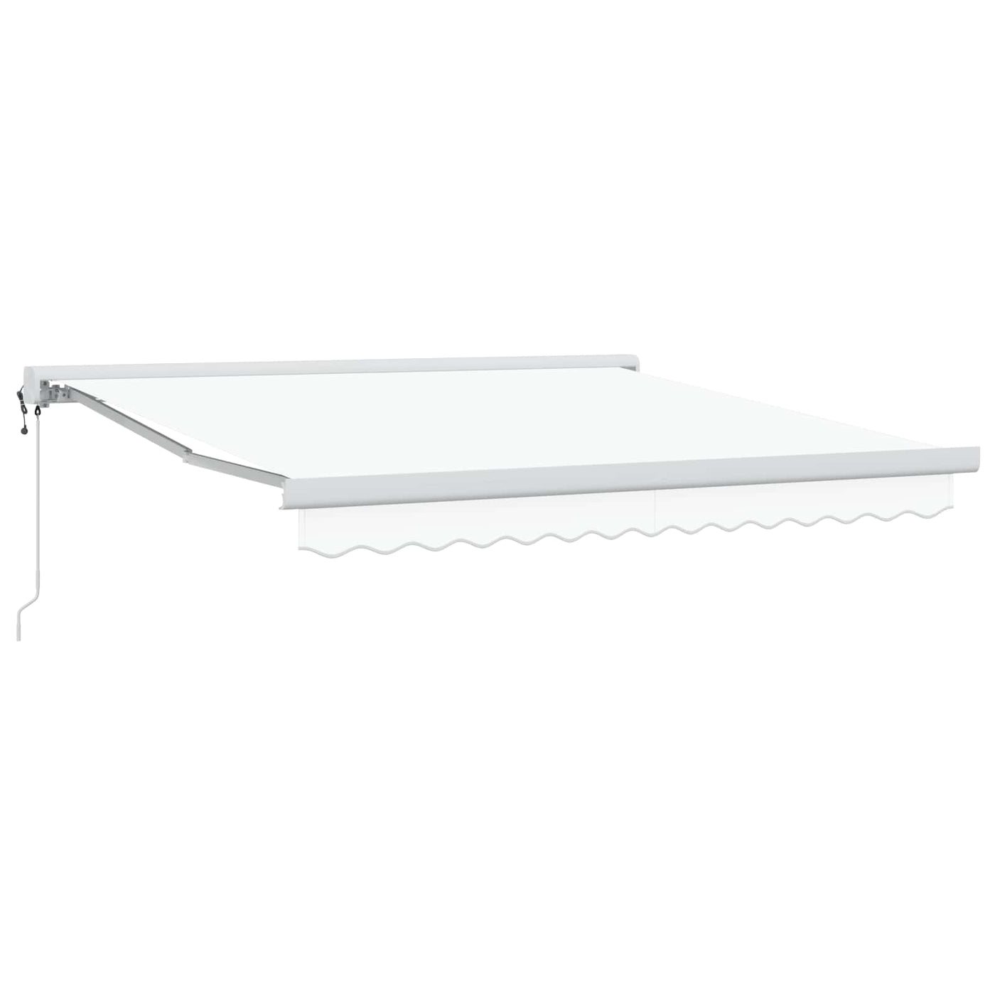 Uitschuifbare Luifel 300 X 250 X 165 Cm Stof En Metaal Wit
