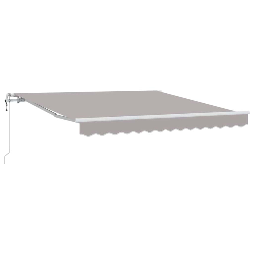Uitschuifbare Luifel Stof En Aluminium Lichtgrijs