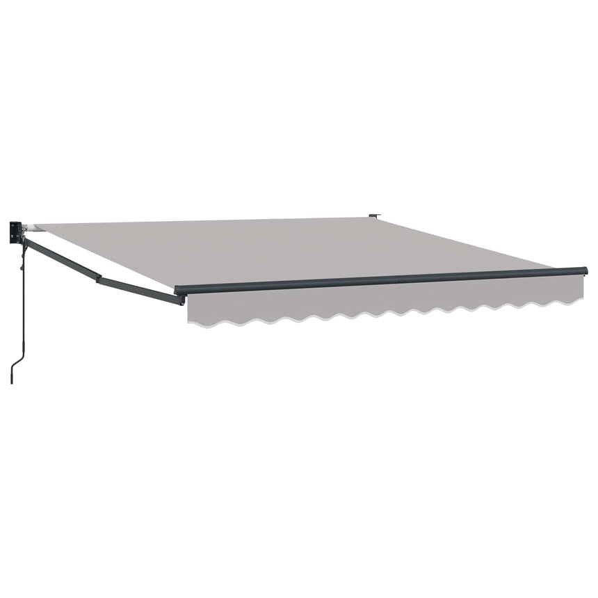 Uitschuifbare Luifel Lichtgrijs 300 X 250 X 165 Cm Lichtgrijs (Anthraciet Frame)