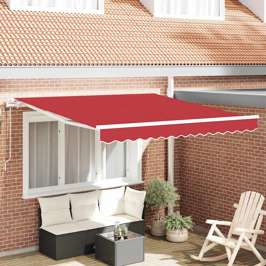 Uitschuifbare Luifel Stof En Aluminium Rood