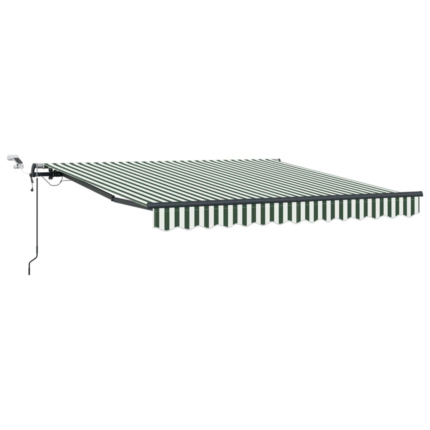 Uitschuifbare Luifel Polyester Groen En Wit