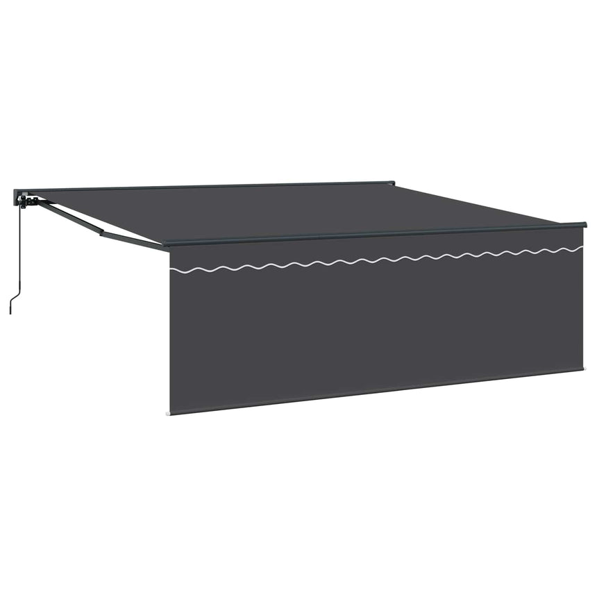 Zonnescherm Frame Geel En 350 X 250 Cm Oranje En Wit (Anthraciet Frame)