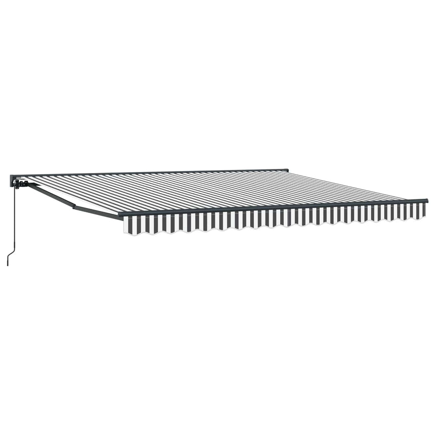 Zonnescherm Frame Antraciet En 400 × 300 Cm Anthraciet En Wit (Anthraciet Frame)