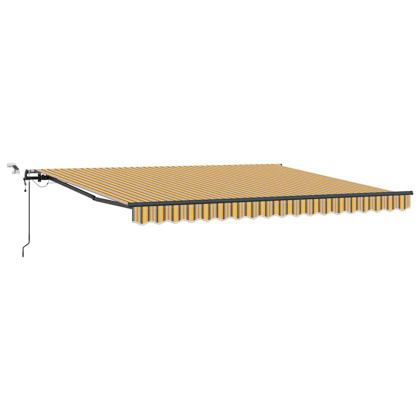 Uitschuifbare Luifel Meerkleurig Polyester Geel/Grijs/Wit