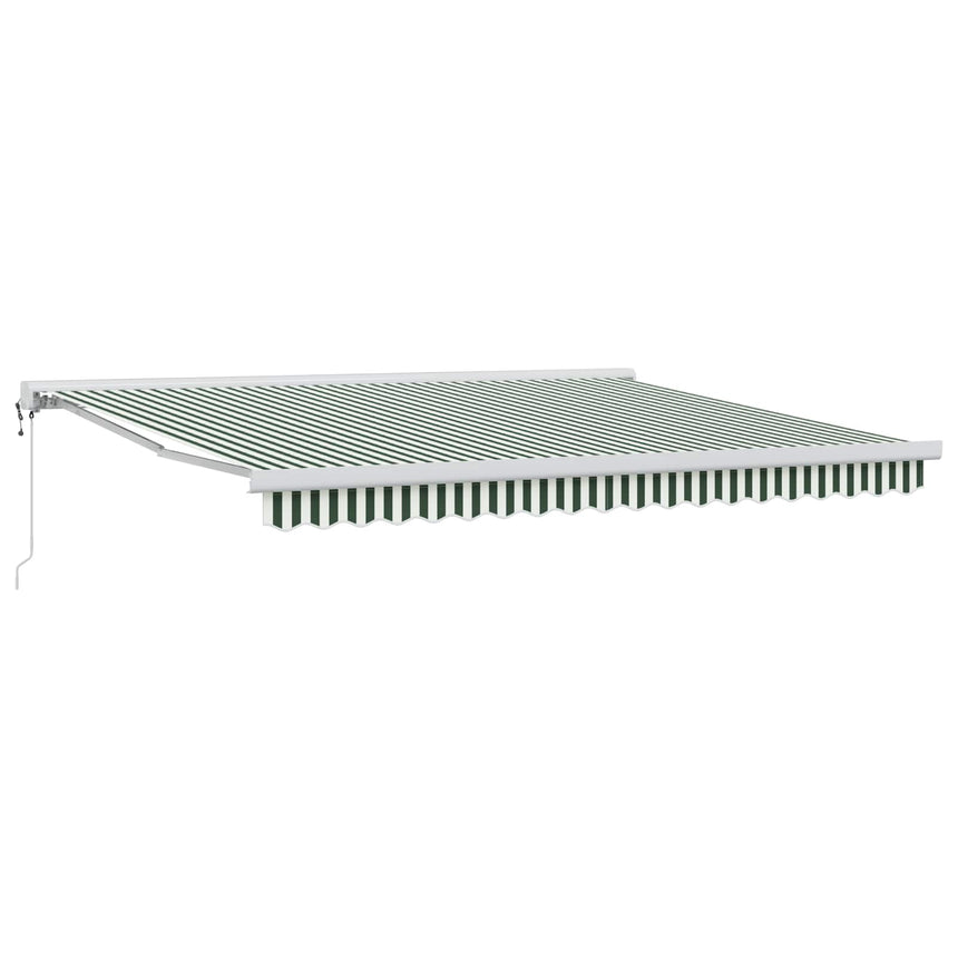 Uitschuifbare Luifel 300 X 250 X 165 Cm Groen En Wit