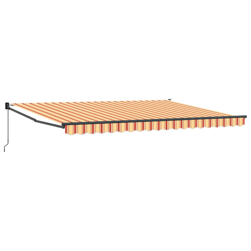 Uitschuifbare Luifel Geel En Oranje 450 X 300 X 165 Cm Geel, Oranje, Wit (Anthraciet Frame)