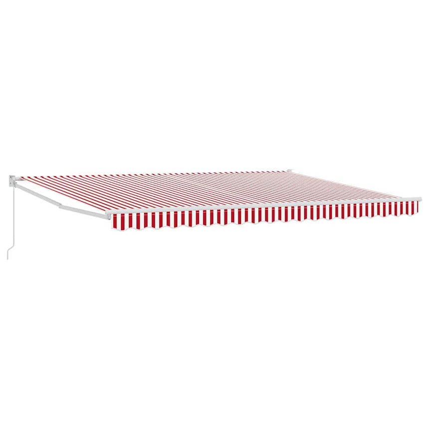 Uitschuifbare Luifel En 450 X 300 X 165 Cm Rood En Wit (Wit Frame)