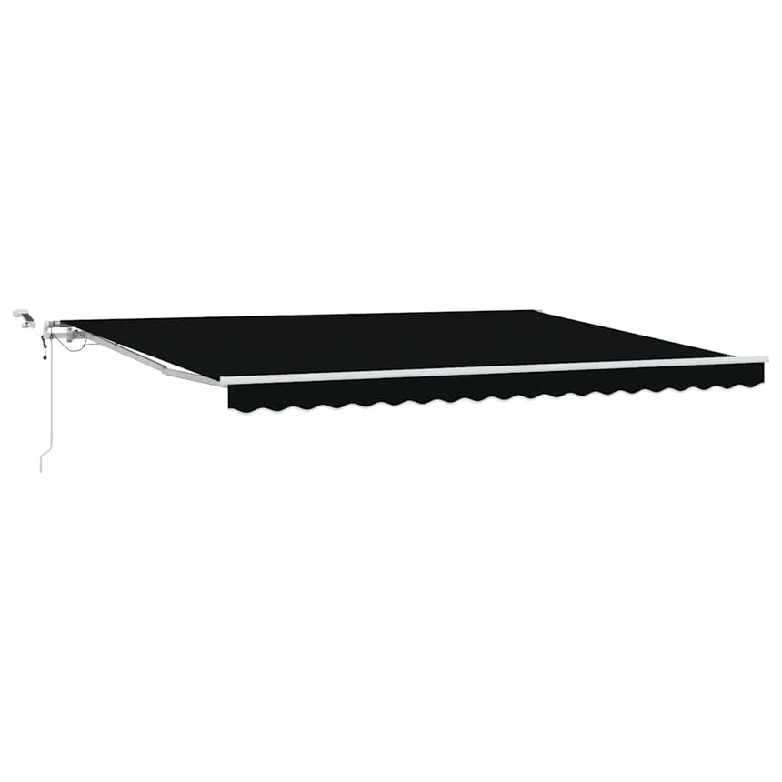 Inklapbare Luifel Zwart 450 × 300 Cm Polyester En Metaal Zwart