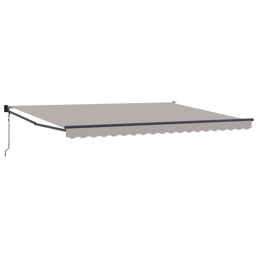 Uitschuifbare Luifel Lichtgrijs 450 X 300 X 165 Cm Lichtgrijs (Anthraciet Frame)