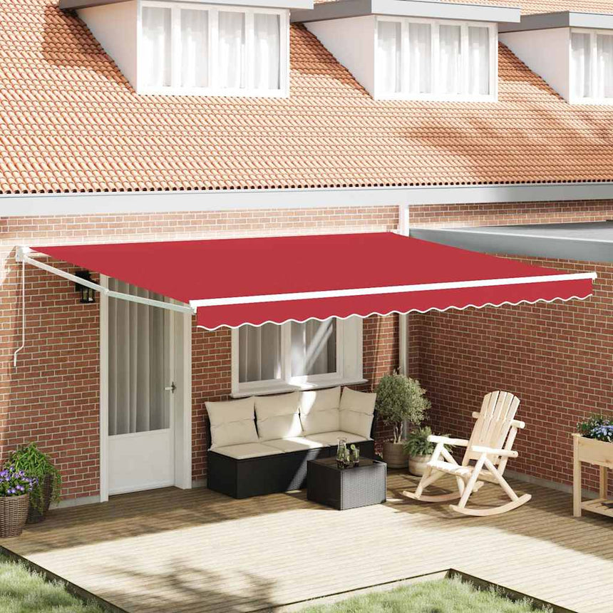 Zonnescherm Rood 450 X 300 X 165 Cm Polyester En Metaal Rood