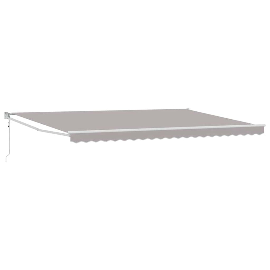 Uitschuifbare Luifel Lichtgrijs 500 X 300 X 165 Cm Lichtgrijs (Wit Frame)