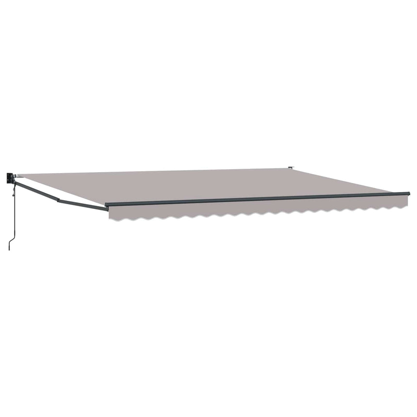 Uitschuifbare Luifel Lichtgrijs 500 X 300 X 165 Cm Lichtgrijs (Anthraciet Frame)