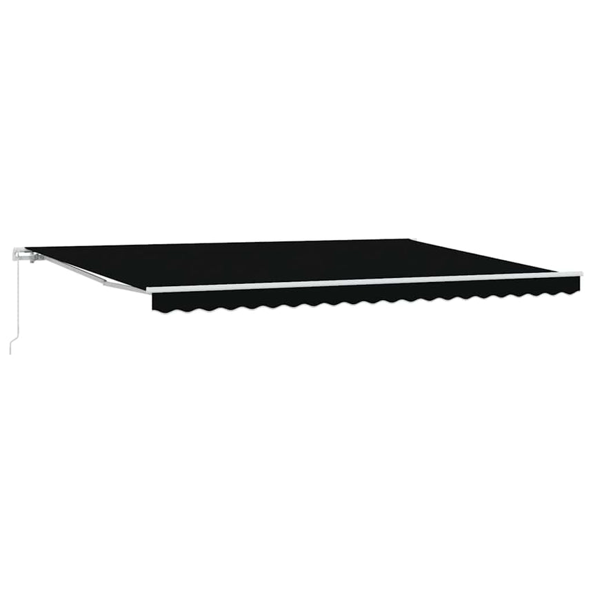 Inklapbare Luifel Zwart 500 × 350 Cm Polyester En Aluminium Geel/Grijs/Wit