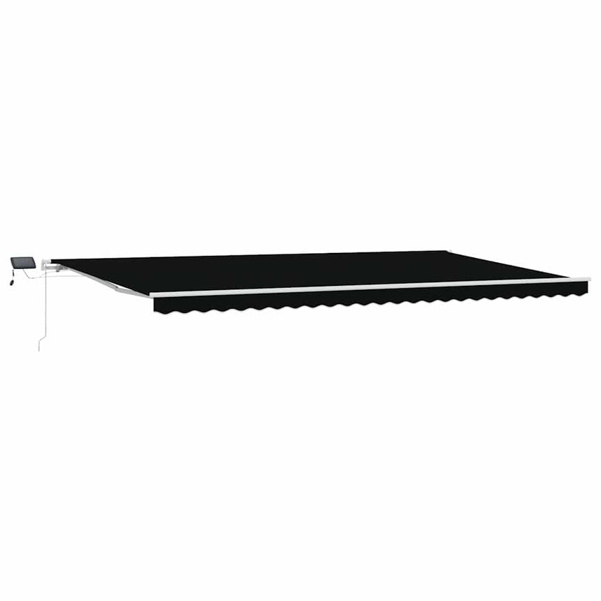 Inklapbare Luifel Met Zwart 600 ×300 Cm Stof