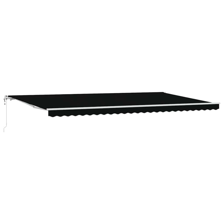 Inklapbare Luifel Zwart 600 × 300 Cm Stof