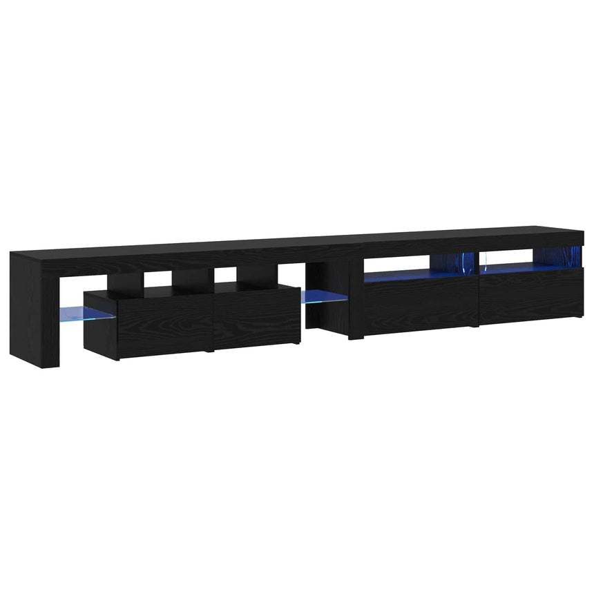 vidaXL Meuble TV 3 pcs Chêne noir 260 x 37 x 40 cm Bois d'ingénierie