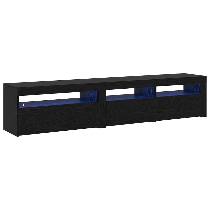 vidaXL Meuble TV 2 pcs Chêne noir 195 x 35 x 40 cm Bois d'ingénierie