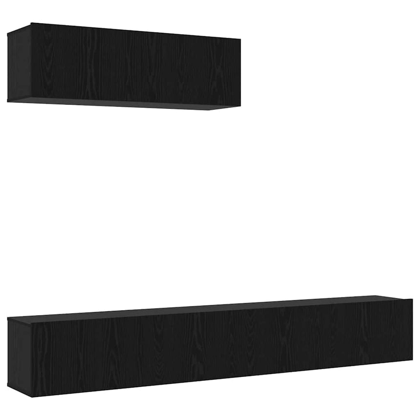 vidaXL Ensemble meuble TV 3 pcs Chêne noir Bois d'ingénierie