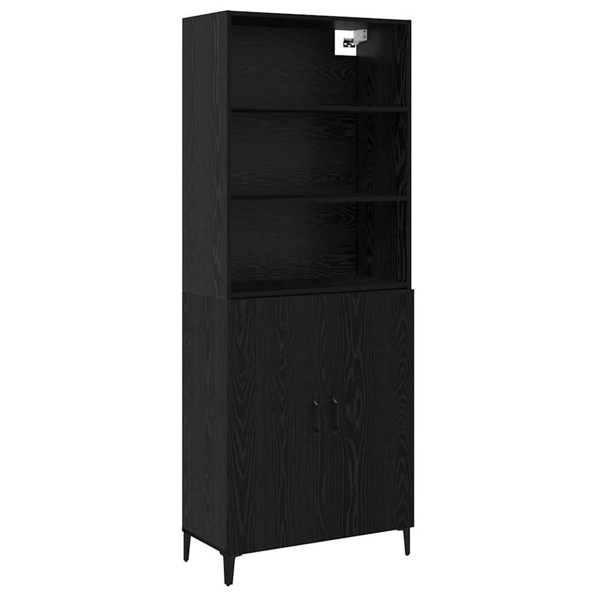 vidaXL Haut Armoire Chêne noir 69,5 x 32,5 x 180 cm Bois d'ingénierie