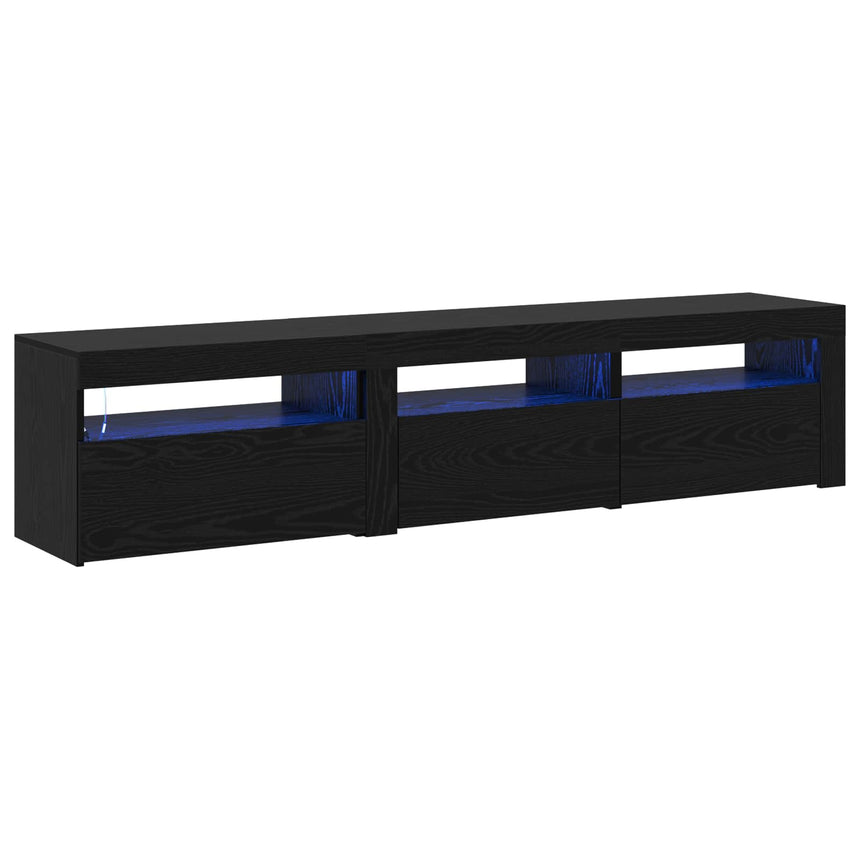 vidaXL Meuble TV 2 pcs Chêne noir 180 x 35 x 40 cm Bois d'ingénierie
