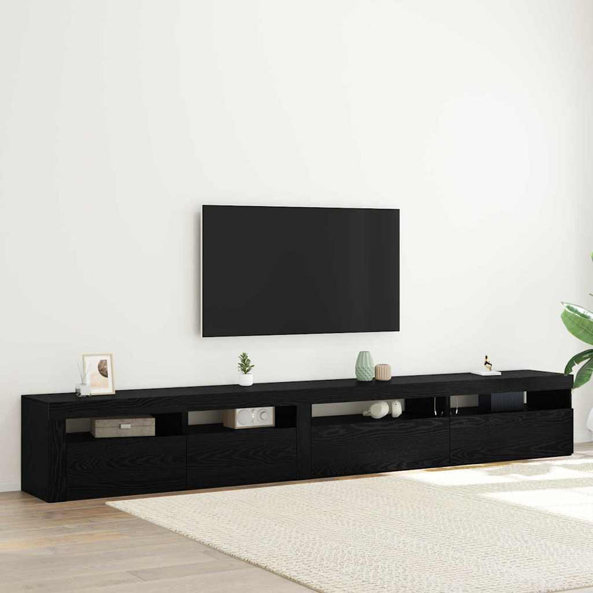 vidaXL Ensemble meuble TV 3 pcs Chêne noir 270 x 35 x 40 cm