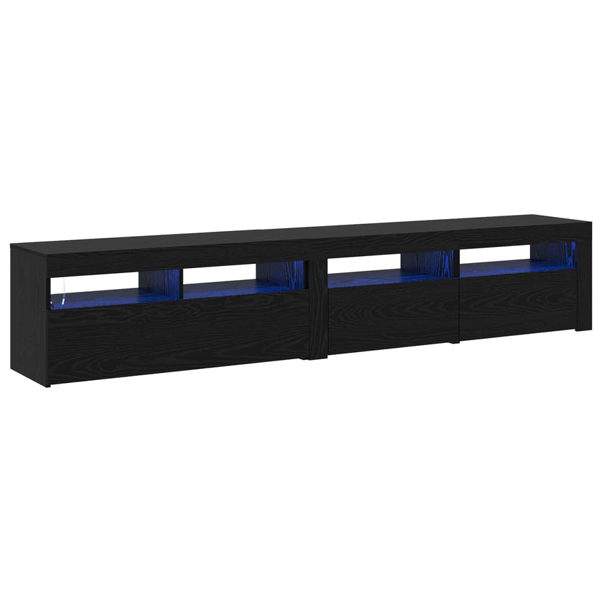 vidaXL Meuble TV 2 pcs Chêne noir 210 x 35 x 40 cm Bois d'ingénierie