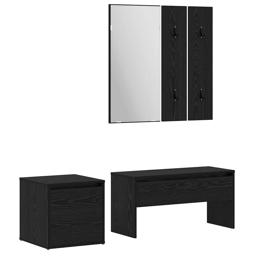 vidaXL Ensemble de meubles d'entrée 3 pcs Chêne noir 80 x 31 x 40 cm