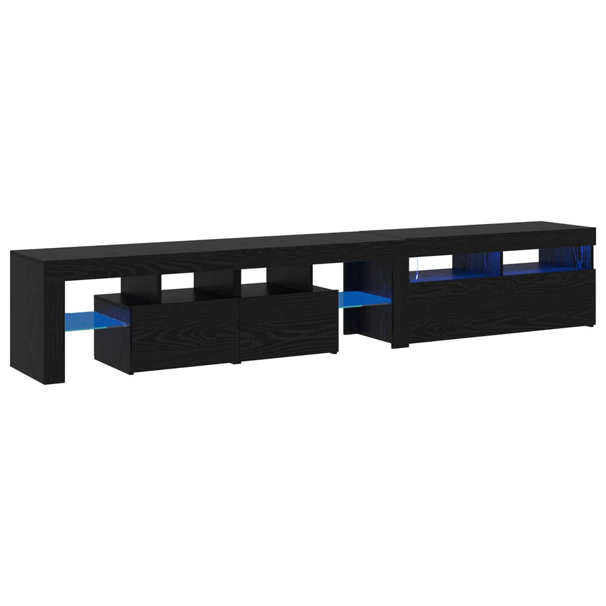 vidaXL Meuble TV 2 pcs Chêne noir 230 x 36,5 x 40 cm Bois d'ingénierie