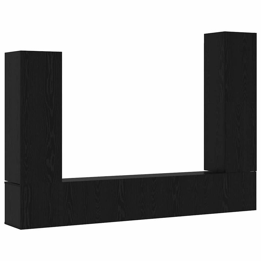 vidaXL Ensemble meuble TV 4 pcs Chêne noir Bois d'ingénierie