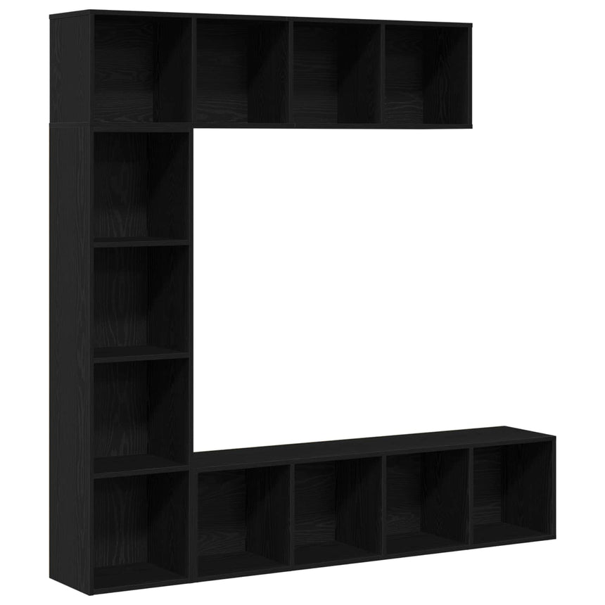 vidaXL Étagère 3 pcs Chêne noir 36 x 30 x 143 cm Bois d'ingénierie