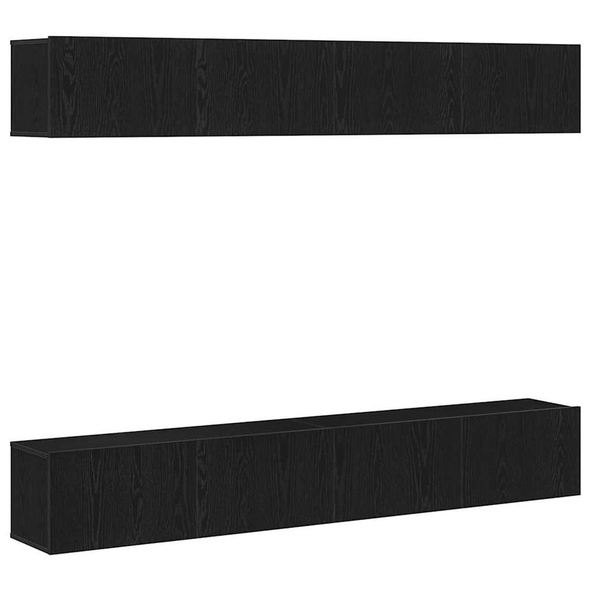 vidaXL Ensemble meuble TV 4 pcs Chêne noir 100 x 30 x 30 cm