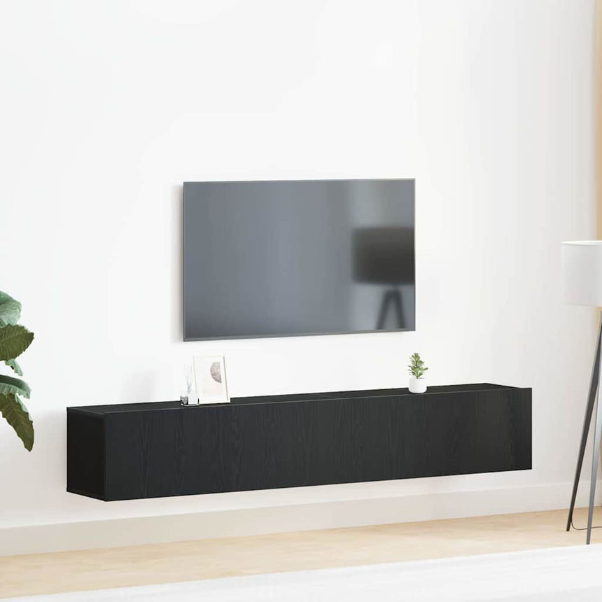 vidaXL Ensemble meuble TV 2 pcs Chêne noir Bois d'ingénierie
